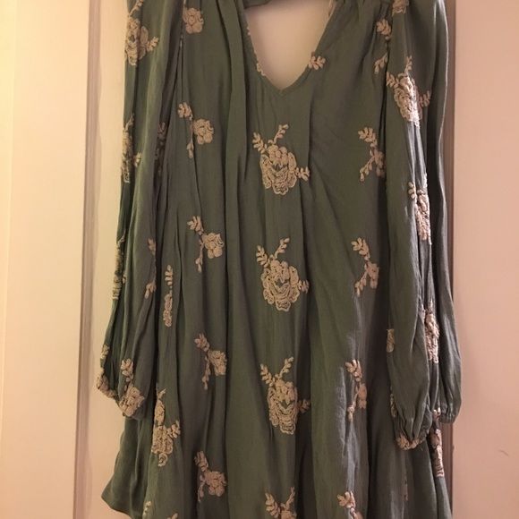 Free People XS misty green dress NEW - Picture 2 of 2